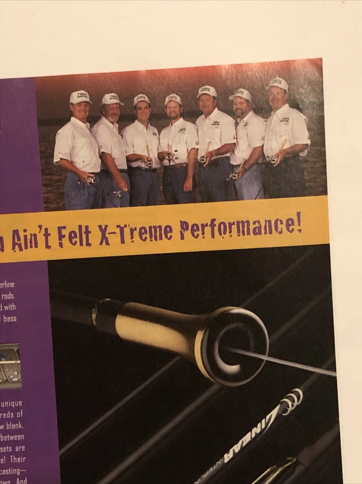 Caña de pescar Daiwa S 1999 anuncio impreso You Ain’t Felt X-Treme Performance de colección años 90 Foto 3 de 4