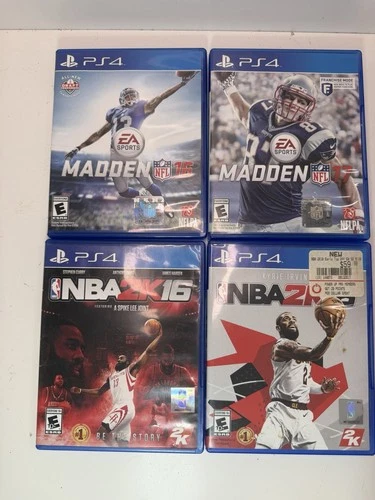 PS4 Sports Game Lot Madden NFL 16 17 NBA 2K16 2K18 PlayStation 4