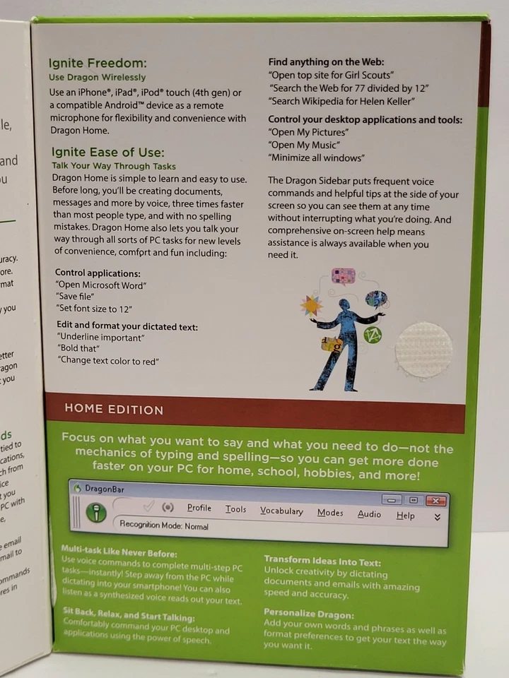 Nuance Dragon Naturally Speaking 12 Home Edition Speech Recognition Software NEW - Image 4 of 4