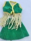 Vintage Barbie Green & Yellow Fringed GoGo  Outfit