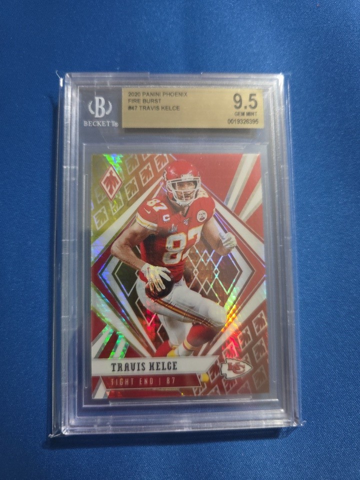 2020 Panini Phoenix - Travis Kelce #47 Fire Burst BGS 9.5