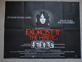 Exorcist 2 The Heretic Original Film Cinema Movie Quad Poster Linda Blair