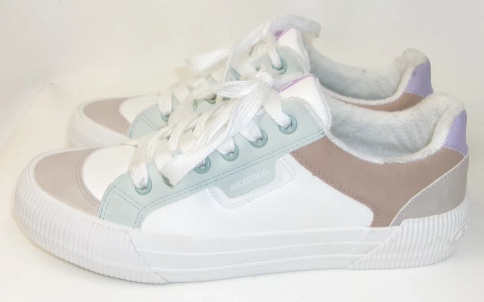 Tênis de plataforma Rocket Dog Cheery branco bloqueado combo feminino EUA 8.5 - Imagem 3 de 4