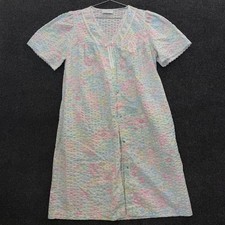 Vintage Miss Elaine Pastel Floral House Dress Nightgown USA Made Vintage