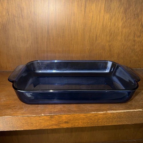 Vintage Pyrex 232-R Cobalt Blue Glass 2qt. Casserole/Baking Dish 11" X 7’’