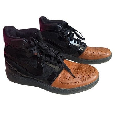 Nike Mens Trainer Clean Sweep PRM Basketball Shoes Black Brown Sz 9.5 536852-011