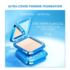 SKINTIFIC Ultra Cover Powder Foundation Full Coverage Lightweight Concealer (9g)