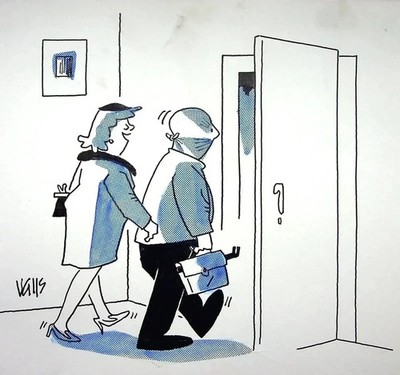 [HUMOR - PRESS] Guy VALLS : Nocturnal Adventure - Original Signed Drawing