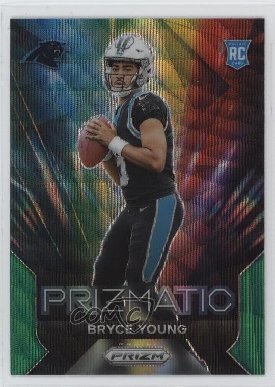 2023 Panini Prizm Prizmatic Green Wave Prizm Bryce Young #4 Rookie RC