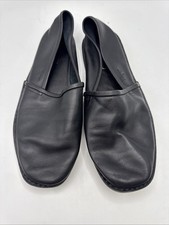 Salvatore Ferragamo Mens Black Leather Slip-On Loafers Made In Italy 9 EEE 64