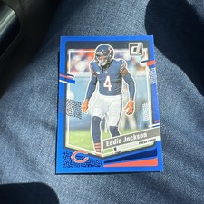 2023 Donruss #52 Eddie Jackson Press Proof Blue Chicago Bears
