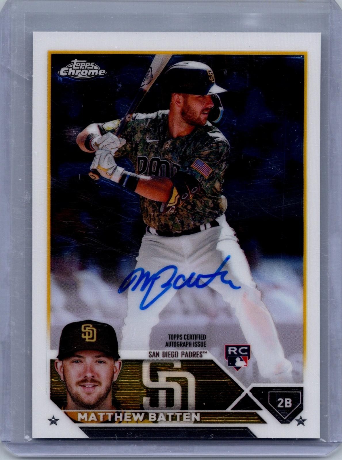 2023 Topps Chrome #RA-MBA Matthew Batten Rookie Autographs