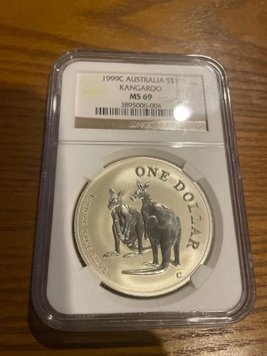 1999C AUSTRALIA S$1 KANGAROO MS 69 NGC