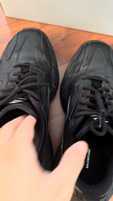 Y*M様 BALENCIAGA フラットシューズ 黒 38 Women's Balenciaga Monday Sneakers, Black. Size 37 | eBay