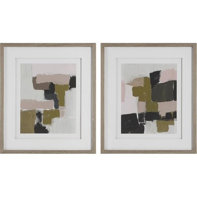 Uttermost 41453 Color Block 31 X 27 inch Framed Prints, Set of 2