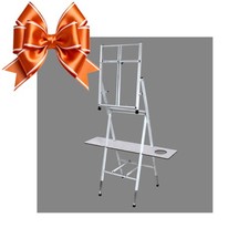 Bob Ross 2-in-1 Floor Standing Tabletop Studio Easel 4 Legged Metal White 