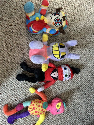 Four Amazing Digital Circus Plushies 