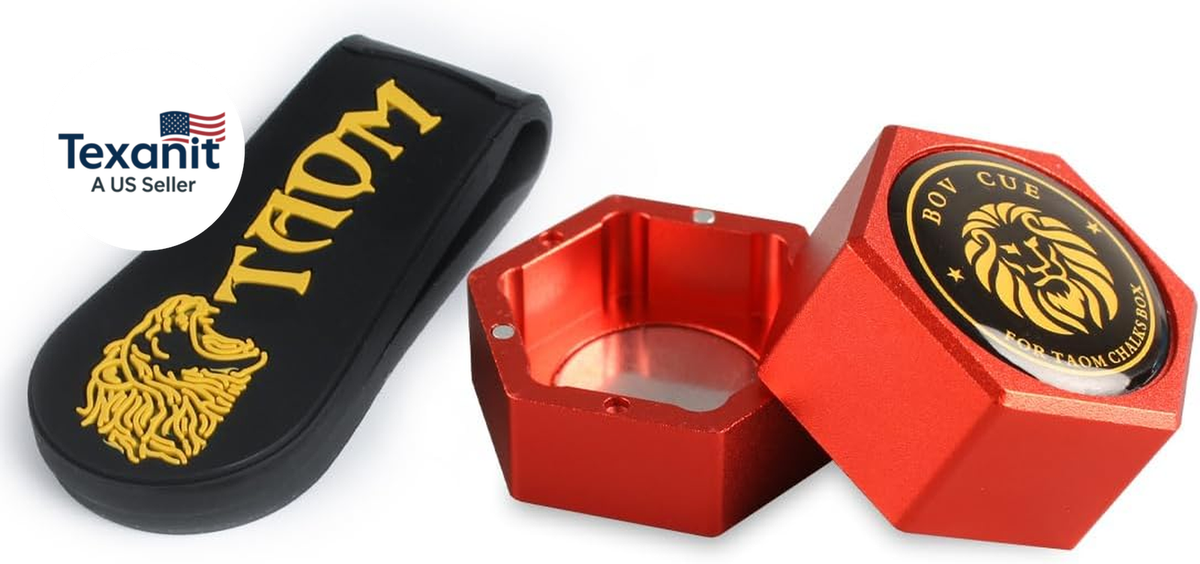 TAOM Hexagon Magnetic Chalk Holder,Portable Pool Cue Chalk Holder