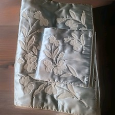 Ila 2 PC vintage satin lingerie bags by ILA Baby Blue Rayon Celanese