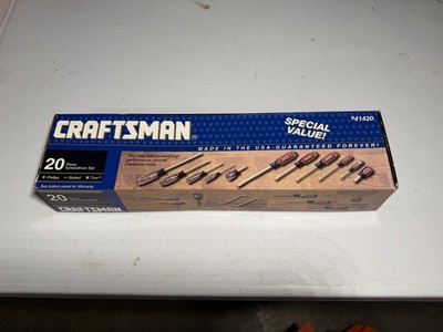 NOS Sears Craftsman Made In USA 20pc Screwdriver Set 41420 COMPLETE, NEW!