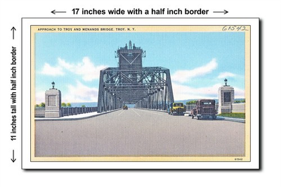 #ad New York 1940s Approach to Troy and Menands Bridge Troy N. 11x17 Poster $19.95