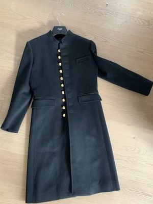 Celine Military Coat Mantel Kaschmir Schwarz Neu Mit Etikett Und Rechnung