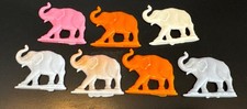 Vintage 1950s Shredded Wheat Elephant Flat Zoo Premium Lot 7 Colors 2 Swirl