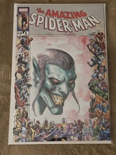 Amazing Spider-Man #6 Campbell Blank Johnny Desjardins Sketch Hobgoblin W/Coa