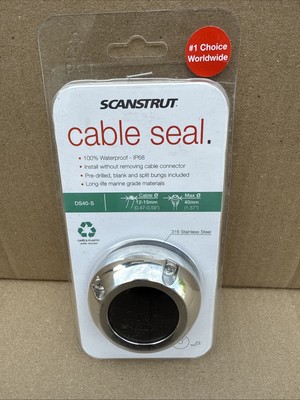 Scanstrut Vertical Waterproof Cable Seal - Stainless Steel Marine Grade DS40-S