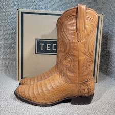 Tecovas The Dillon Ii Men's Size 10.5d Caramel Caiman Pull On Cowboy Boots