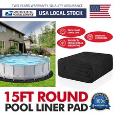 15ft Black Pool Mat for Outdoor Garden Patio Above Ground Swimming Pools