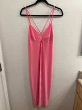 Mango MNG Womens Cocktail Party Dress Size 6 Pink Midi