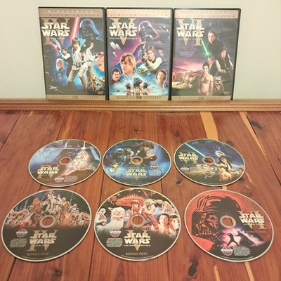 Star Wars Trilogy Theatrical DVD Limited Edition Original 6 Disc Set 2008