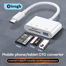 USB C 3 in 1 Hub Converter Type-C Adapter SD Card Reader For MacBook Pro Laptop