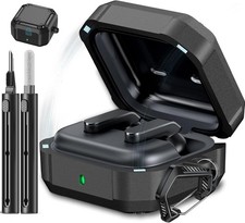 Samsung Galaxy Buds 4/4 Pro Case with Cleaning Kit Keychain, Black