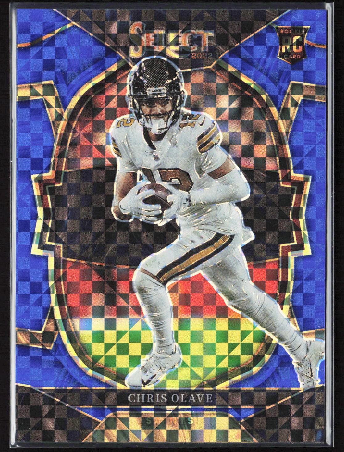 2022 Panini Select Chris Olave Concourse Blue Prizm Rookie /199 #30 Saints