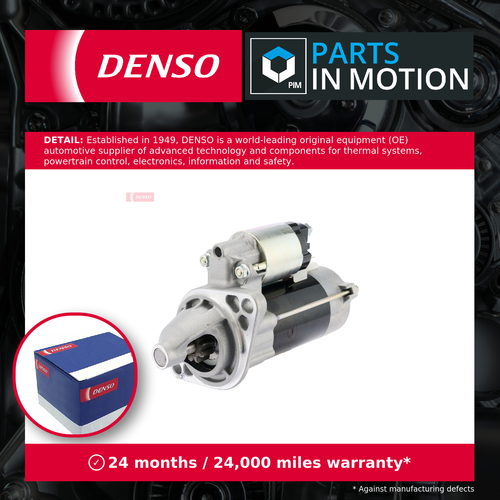 Fits DENSO DSN2137 Starter DSN2137 Starter (12V, 1,1kW, new with a deposit) - Image 4