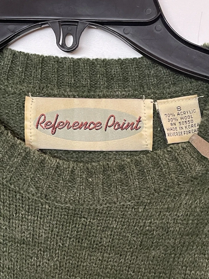 Suéter de Lana Punto de Referencia Vintage Talla Pequeña Copos de Nieve Invierno Navidad  Foto 2 de 4