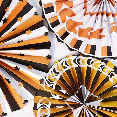 2025 Graduation Party Decorations Orange Black White Theme Party Decorations Han - Imagen 7 de 9