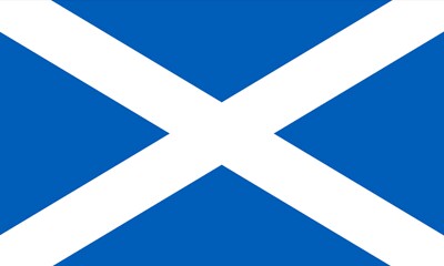 STICKER Scotland flag St Andrew's cross patriotic laminated waterproof vinyl