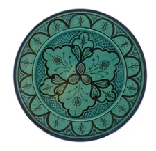 Moroccan Ceramic Plate Salad Pasta Bowl Serving Handmade Wall Hanging 10" Medium