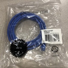 7 Foot Blue Ethernet Network Cable Cat5e Patch Cord 7 Ft LAN 10 Pack