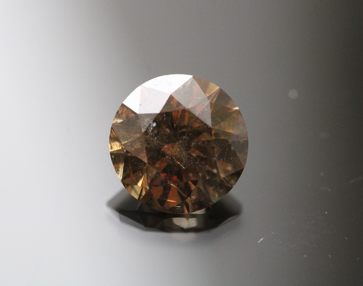 Certified Carat Natural Fancy Vivid Brown SI1 Clarity