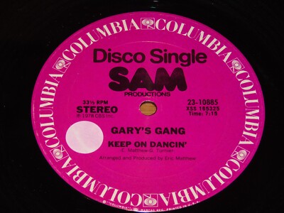 GARY'S GANG - Keep On Dancin' - 1978 UK 2-track 12'' vinyl single -  limited edit
