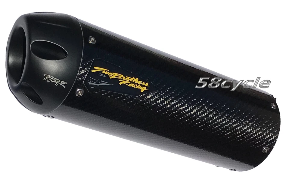 Escape antideslizante de fibra de carbono Two Brothers Hurricane 2011-2025 GSXR600/GSXR750 Foto 3 de 4