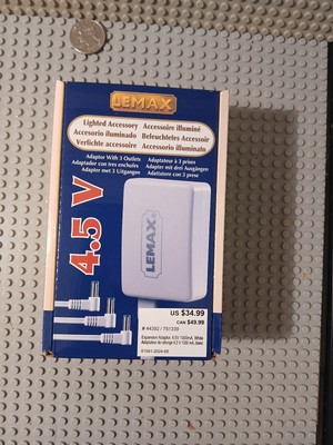 Lemax Expansion Adaptor 4.5V White 3-Output Fixed US/CA Plug V.2, UL/CUL #44392