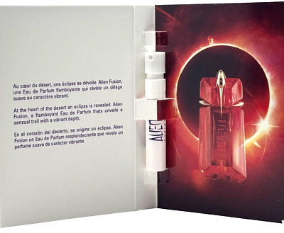 MUGLER ALIEN FUSION EAU DE PARFUM VIAL SPRAY FOR WOMEN 0.04 Oz SAMPLE SIZE!!!