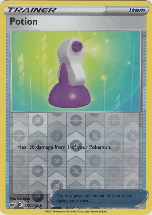 Reverse Holo Potion 177/202 Uncommon Sword & Shield Base Set Pokemon TCG