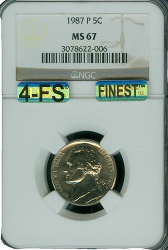 1950 D Jefferson Nickel MS67FS NGC BU MS 67 FS Full Step US Coin