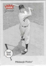 RALPH KINER PITTSBURGH PIRATES 2002 FLEER GREATS BASEBALL CARD